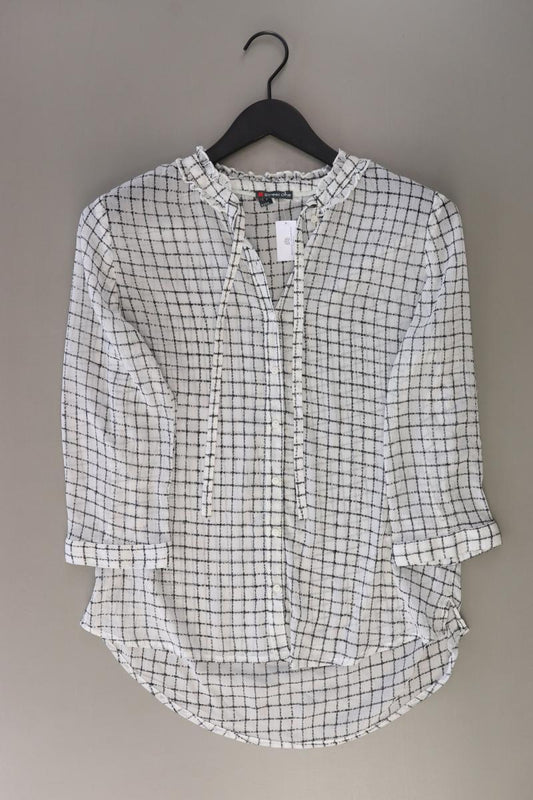 Street One Regular Bluse Gr. 40 geometrisches Muster 3/4 Ärmel creme