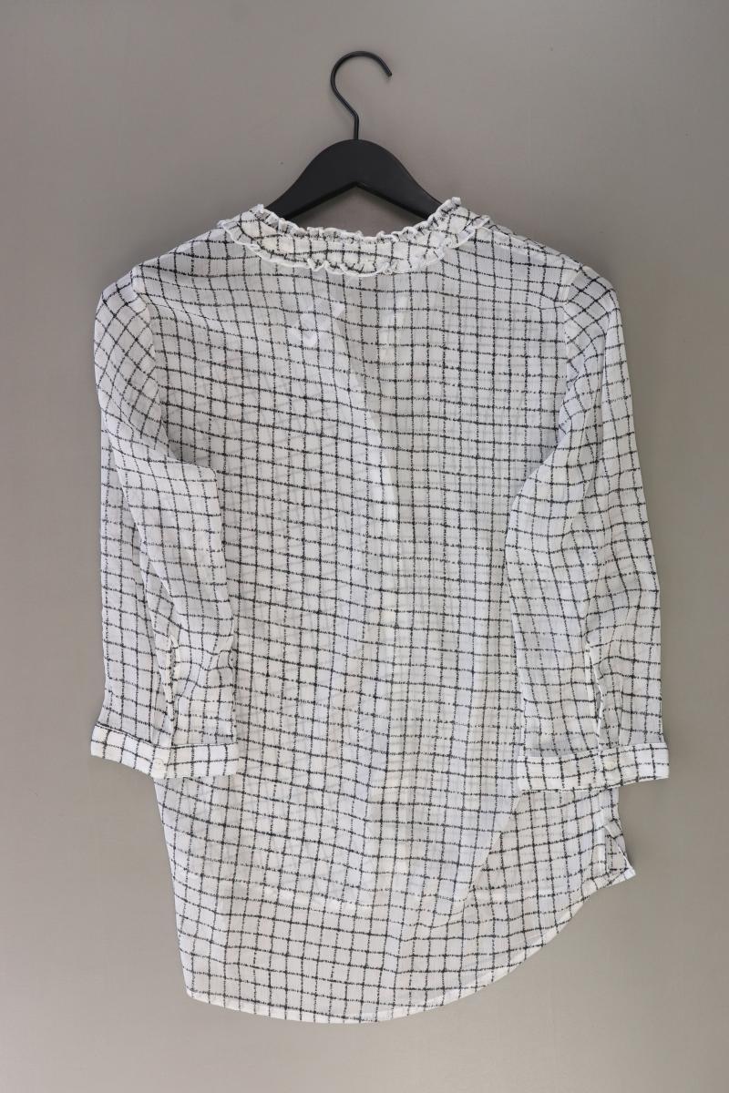 Street One Regular Bluse Gr. 40 geometrisches Muster 3/4 Ärmel creme