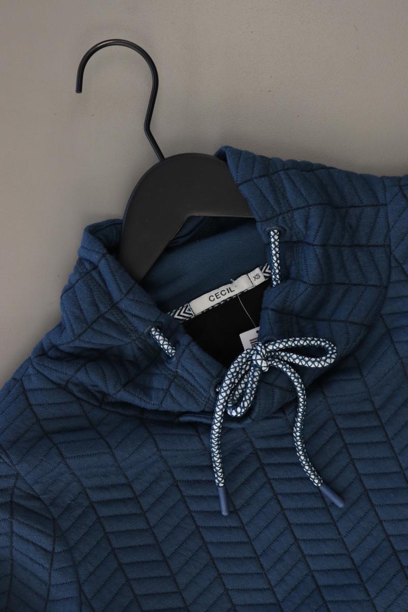 Cecil Feinstrickpullover Gr. XS blau aus Polyester