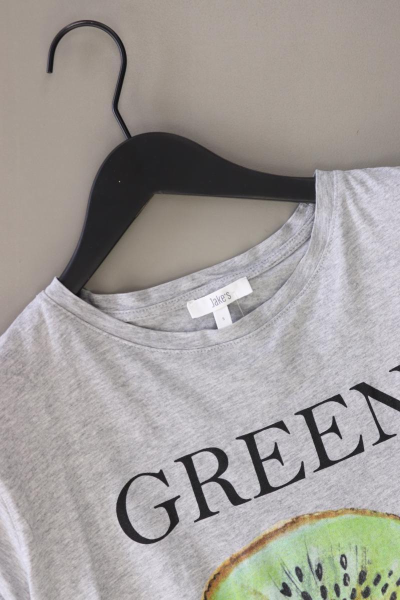 Jake*s Printshirt Gr. S Kurzarm grau aus Baumwolle