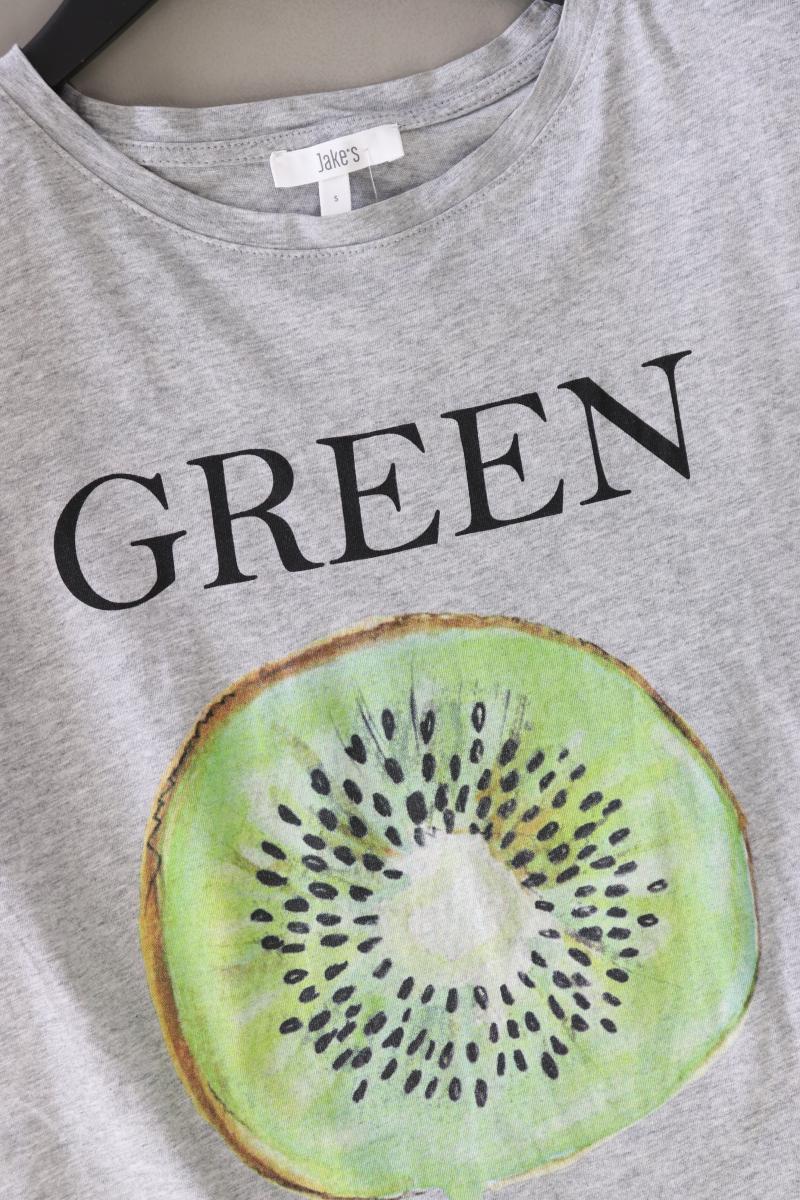 Jake*s Printshirt Gr. S Kurzarm grau aus Baumwolle