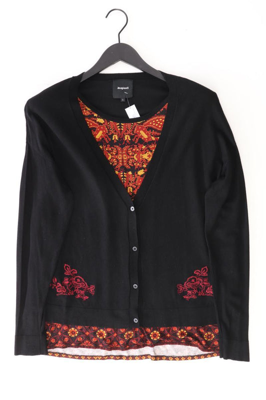 Desigual Strickjacke Gr. L Langarm schwarz aus Viskose