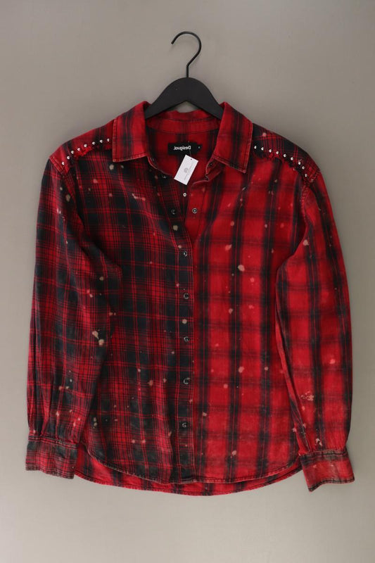 Desigual Karobluse Gr. XL kariert Langarm rot aus Baumwolle