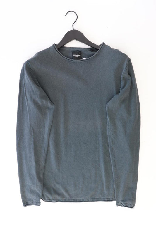 ONLY & SONS Feinstrickpullover für Herren Gr. M grau aus Baumwolle