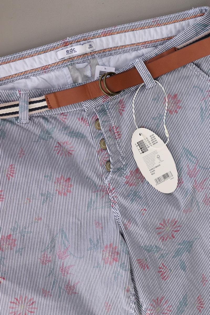 edc by Esprit 7/8 Hose Gr. Kurzgröße 36 gestreift neu mit Etikett mit Gürtel