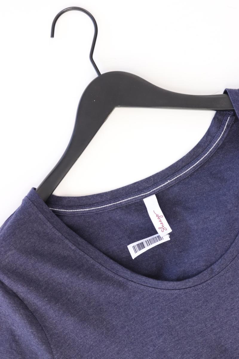 sheego T-Shirt Gr. 48/50 Kurzarm blau aus Baumwolle