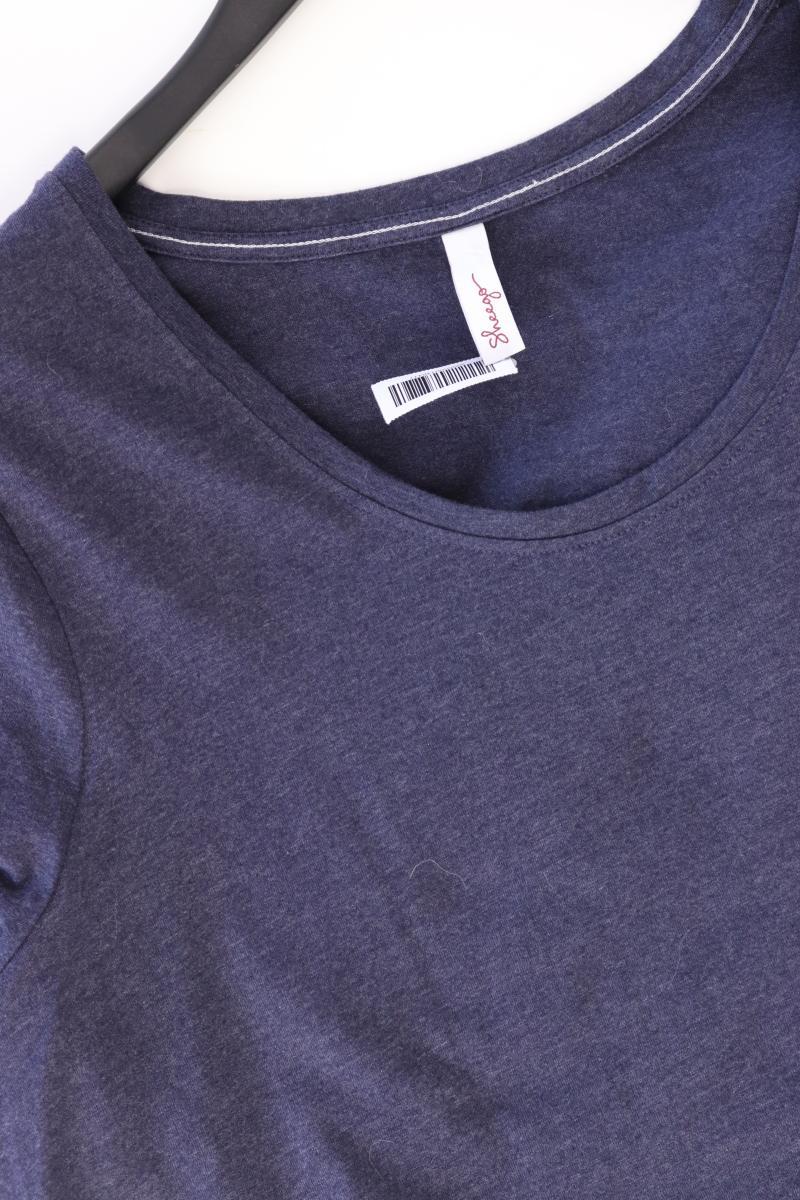 sheego T-Shirt Gr. 48/50 Kurzarm blau aus Baumwolle