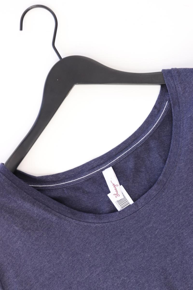 sheego T-Shirt Gr. 52/54 Kurzarm blau aus Baumwolle