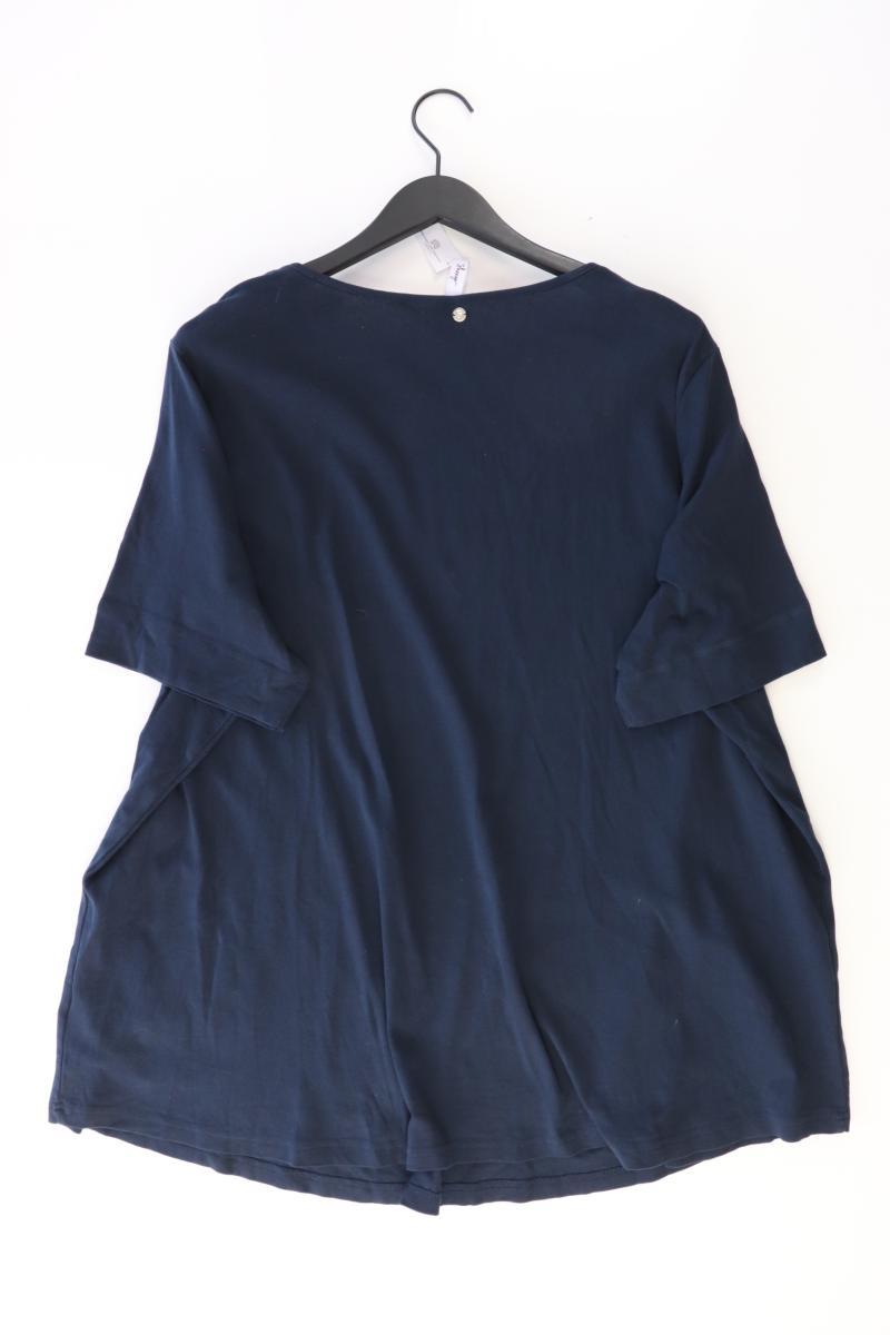 sheego T-Shirt Gr. 52/54 Kurzarm blau aus Baumwolle