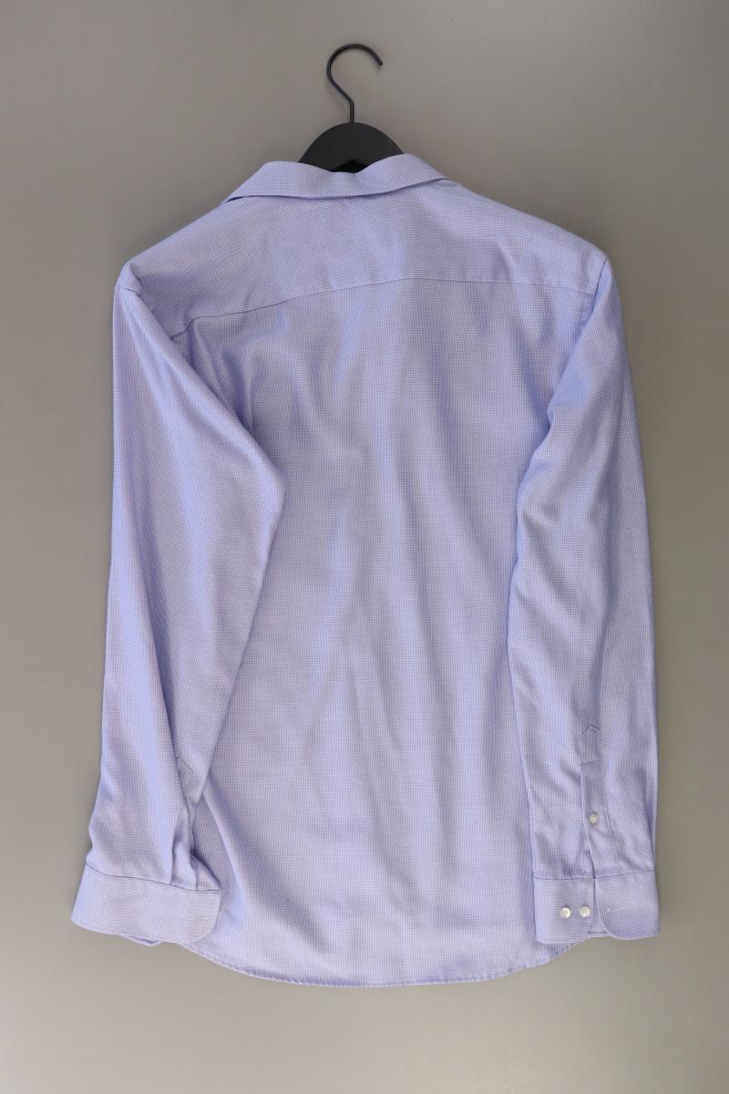 Eterna Langarmhemd für Herren Gr. Hemdgröße 41 blau aus Baumwolle