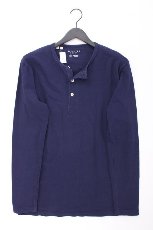 Selected Homme Longsleeve-Shirt für Herren Gr. L Langarm blau aus Baumwolle