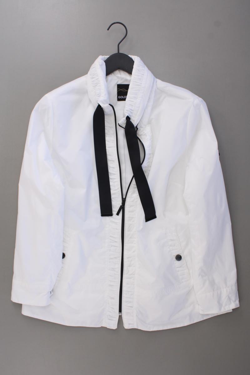 Goldner Übergangsjacke Gr. Kurzgröße 40 weiß