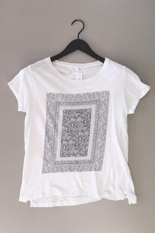 Esprit Printshirt Gr. S Kurzarm weiß aus Baumwolle