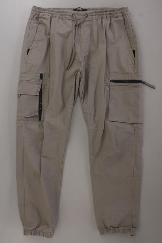 Pull&Bear Cargohose für Herren Gr. L grau aus Baumwolle