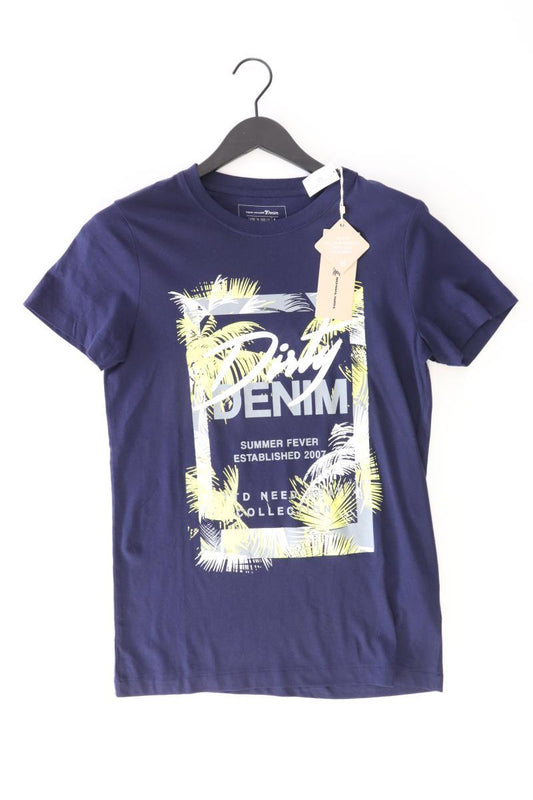 Tom Tailor (Denim) Printshirt für Herren Gr. S neu mit Etikett Kurzarm blau