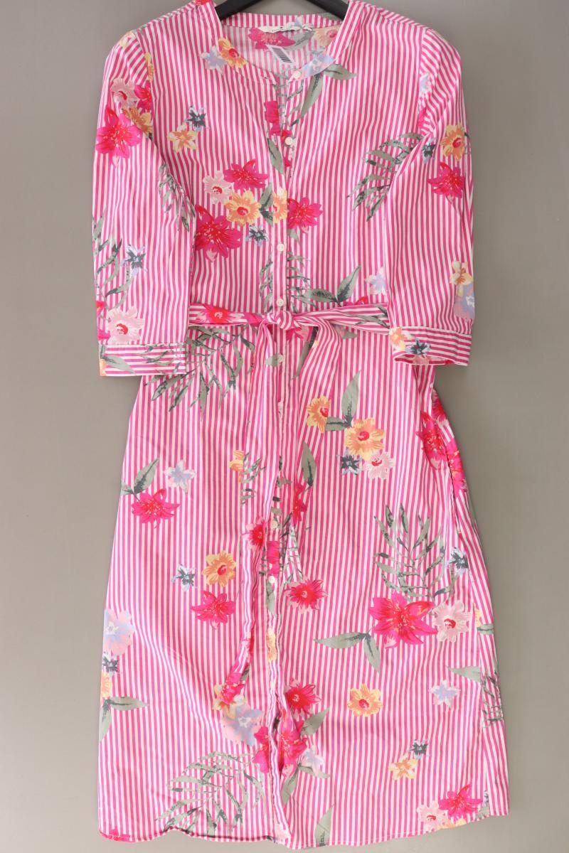 Tom Tailor Midikleid Gr. 38 gestreift neuwertig mit Gürtel 3/4 Ärmel pink
