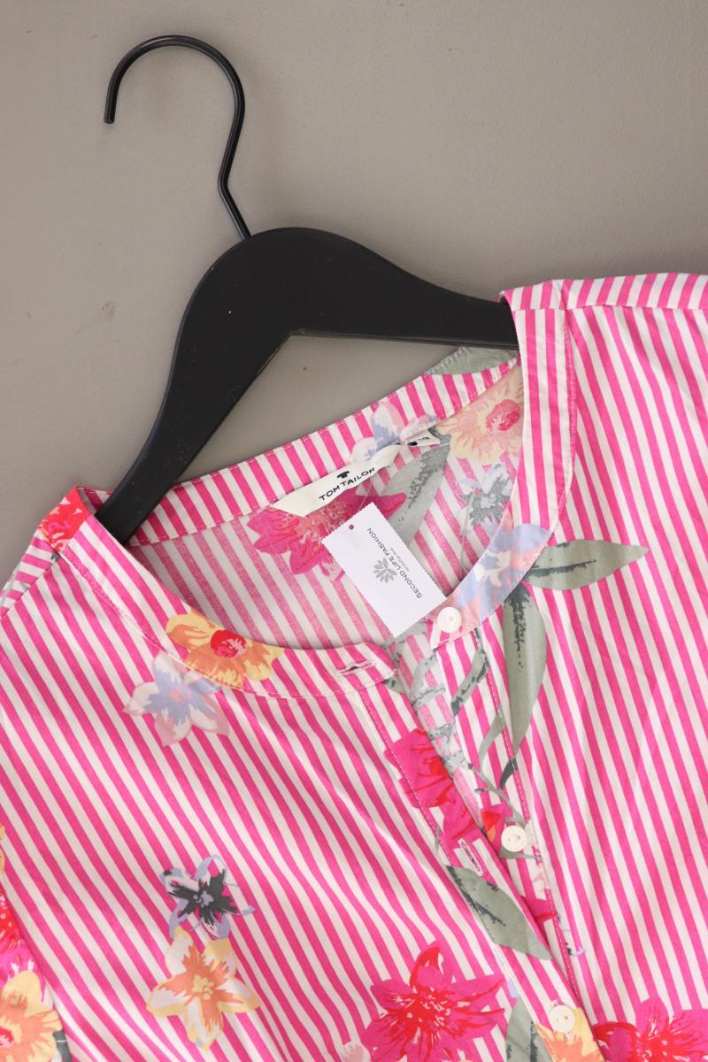 Tom Tailor Midikleid Gr. 38 gestreift neuwertig mit Gürtel 3/4 Ärmel pink
