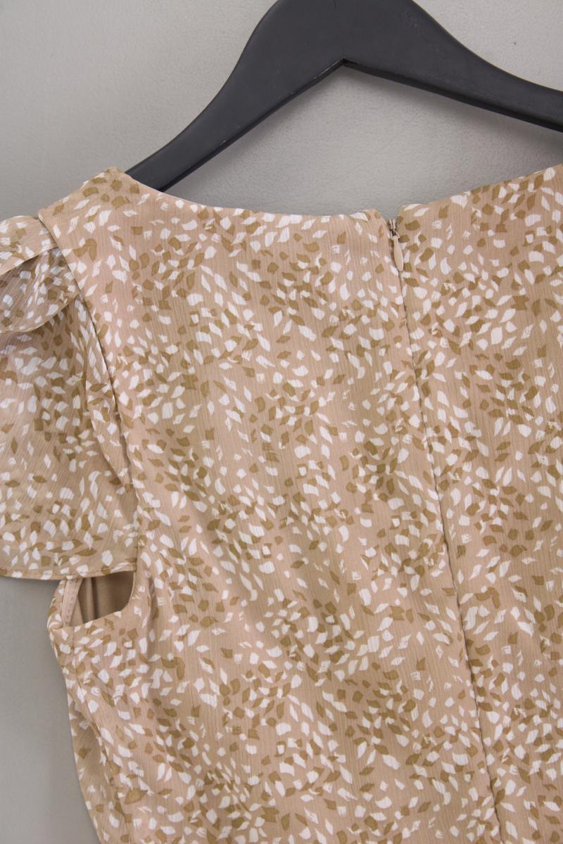 DKNY Chiffonkleid Gr. 34 Kurzarm braun aus Polyester