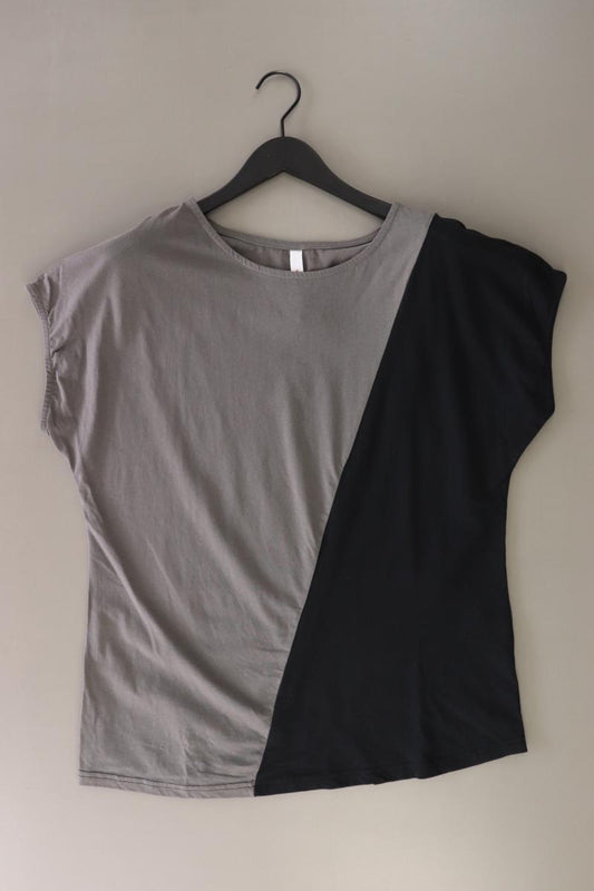 sheego T-Shirt Gr. 40/42 Kurzarm grau aus Baumwolle