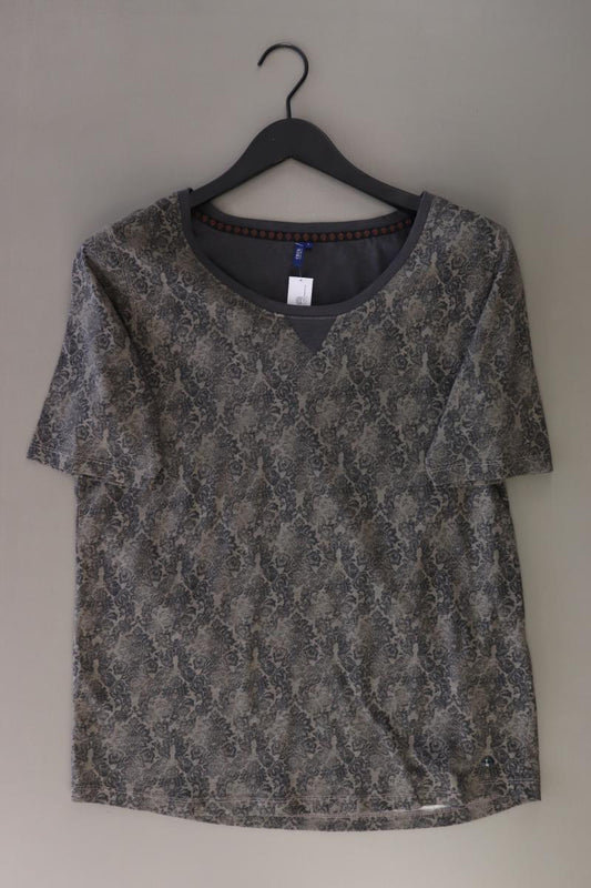 Cecil Printshirt Gr. L Kurzarm grau aus Baumwolle