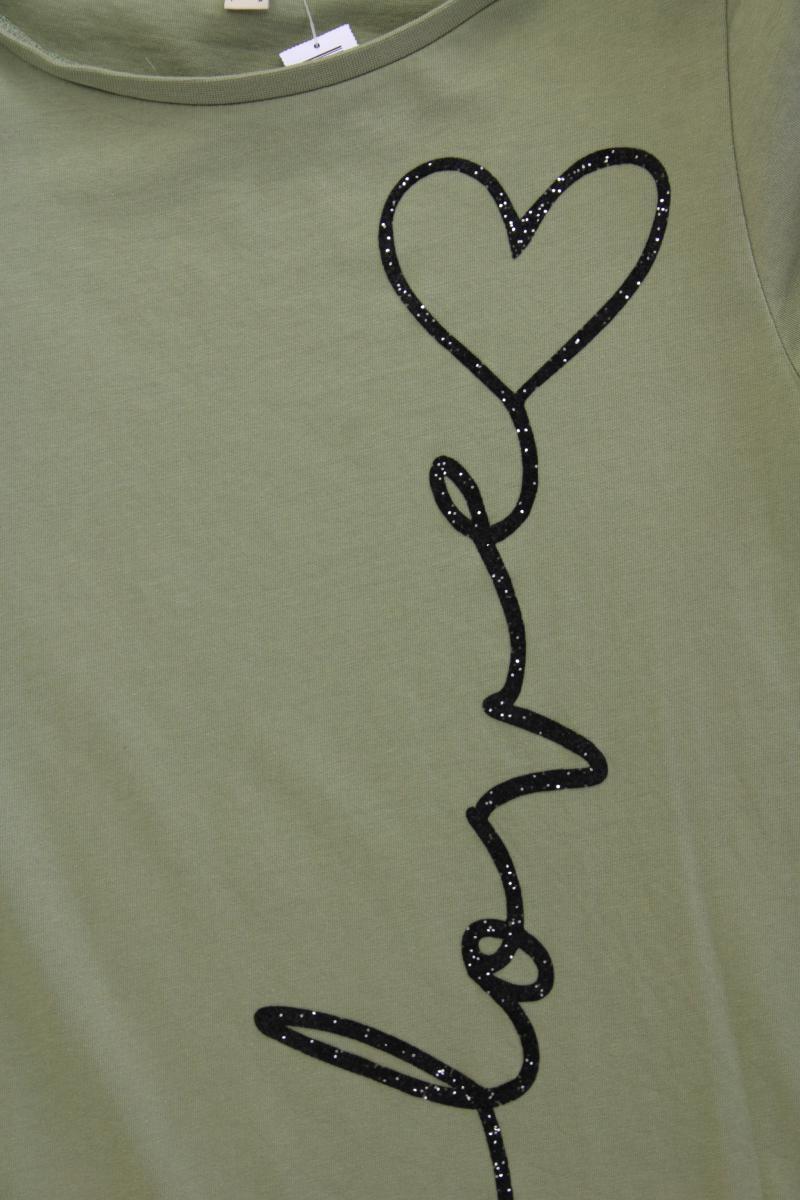 Esprit T-Shirt Gr. XS Kurzarm olivgrün aus Baumwolle