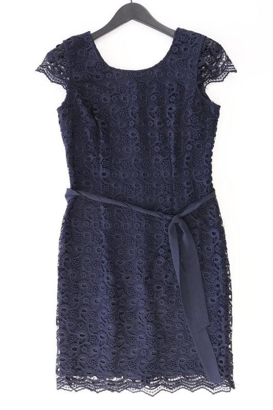 s.Oliver Black Label Abendkleid Gr. 38 mit Gürtel Kurzarm blau aus Polyester