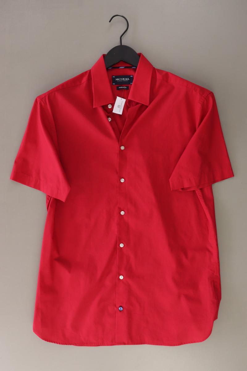 McNeal Kurzarmhemd für Herren Gr. M rot aus Baumwolle