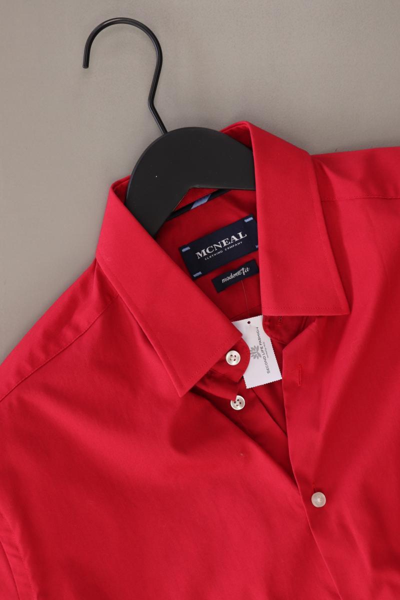 McNeal Kurzarmhemd für Herren Gr. M rot aus Baumwolle