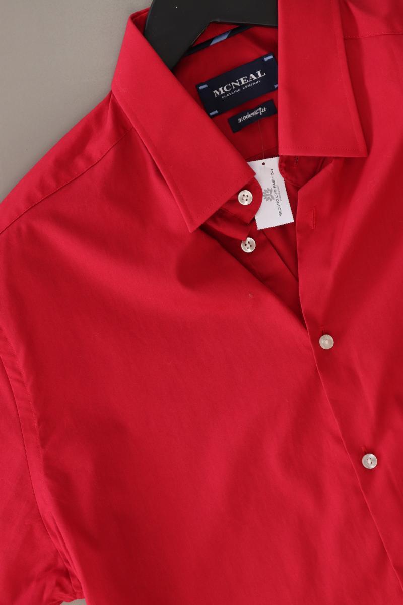 McNeal Kurzarmhemd für Herren Gr. M rot aus Baumwolle