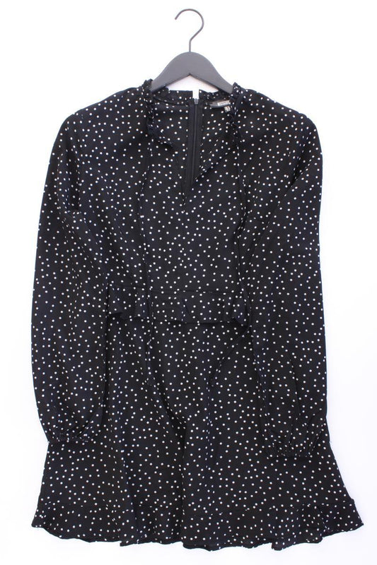MISSGUIDED Langarmkleid Gr. 40 gepunktet schwarz