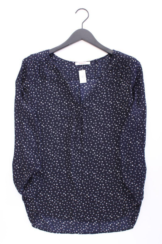 Esprit Bluse mit Sternenmuster Gr. 34 3/4 Ärmel blau