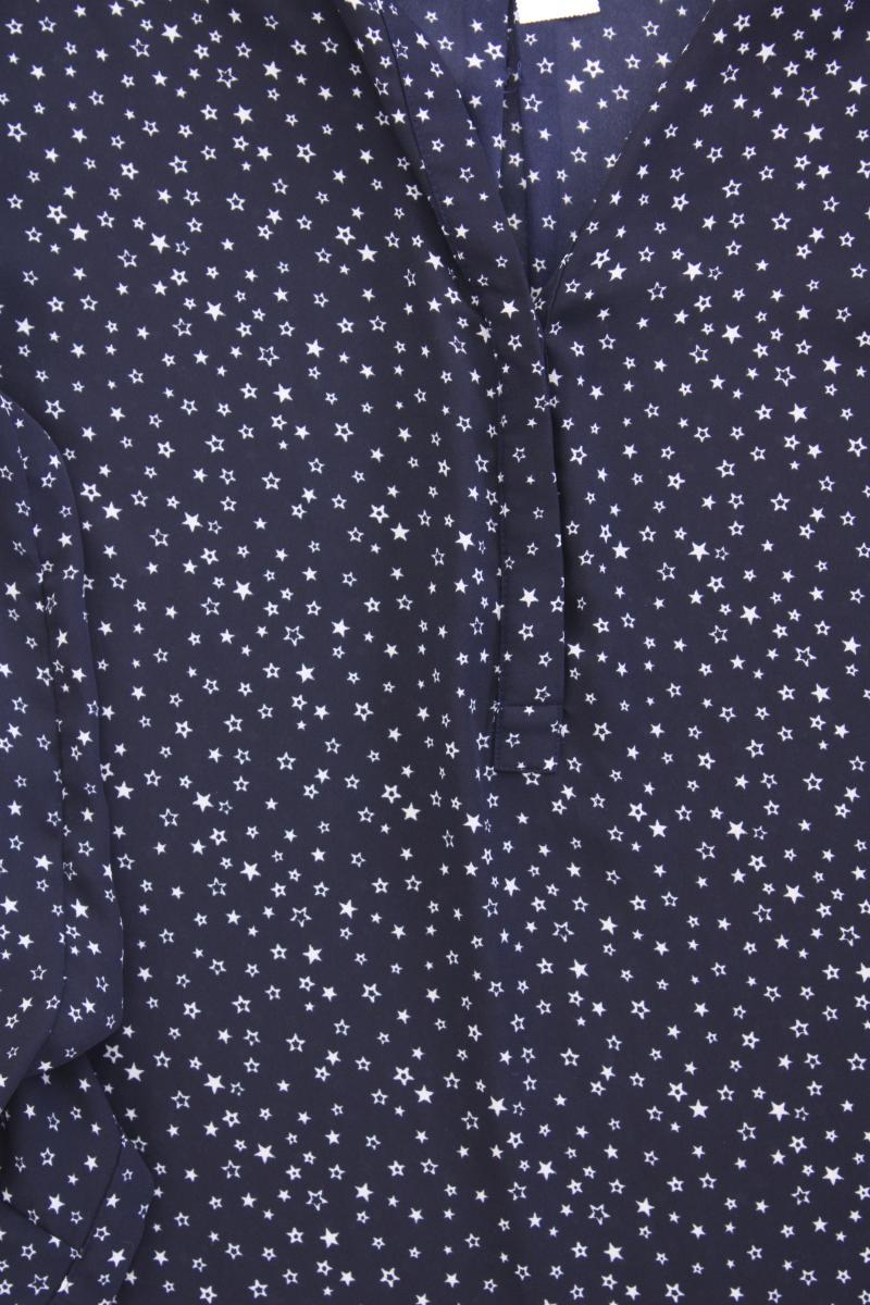 Esprit Bluse mit Sternenmuster Gr. 34 3/4 Ärmel blau