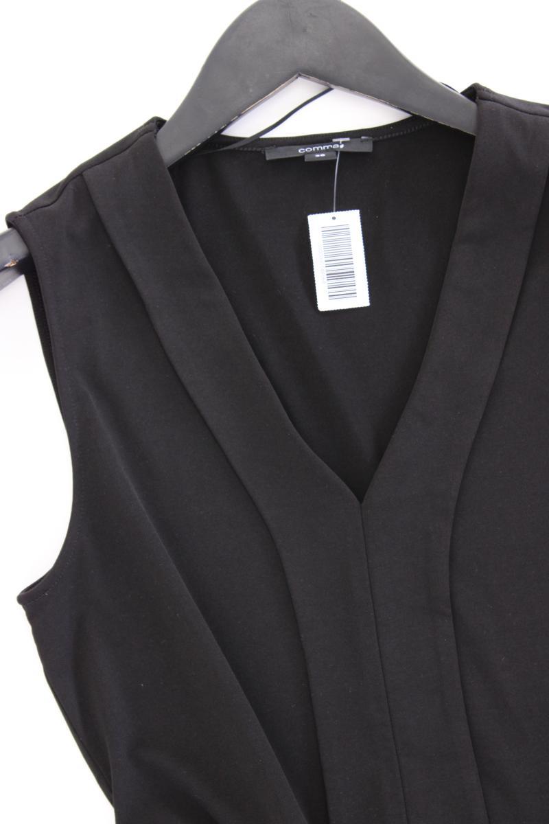 comma, Abendkleid Gr. 36 mit Gürtel Ärmellos schwarz
