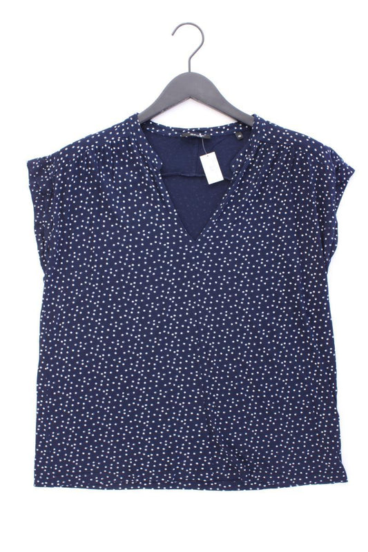 Opus Shirt Modell Sandi Dot Gr. 40 Kurzarm blau aus Viskose