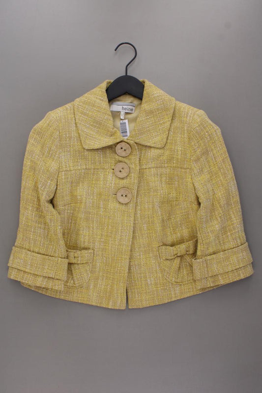 Heine Bouclé Kurzjacke Gr. 36 gelb aus Baumwolle
