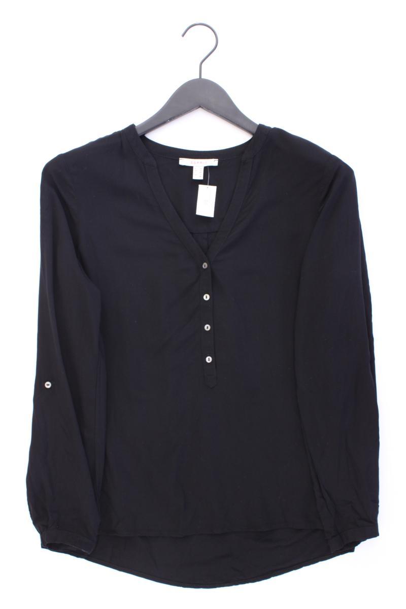 Esprit Langarmbluse Gr. 36 schwarz aus Viskose