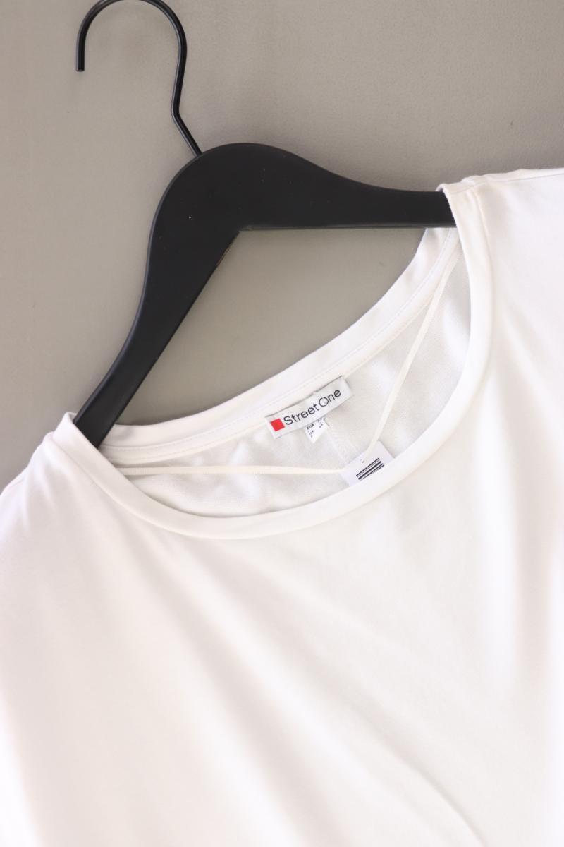 Street One T-Shirt Gr. 42 Kurzarm weiß aus Modal