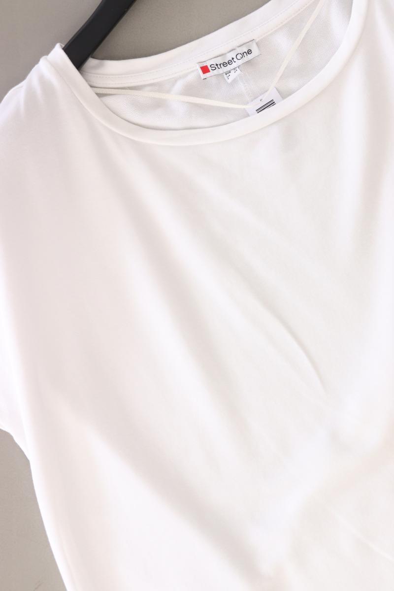 Street One T-Shirt Gr. 42 Kurzarm weiß aus Modal