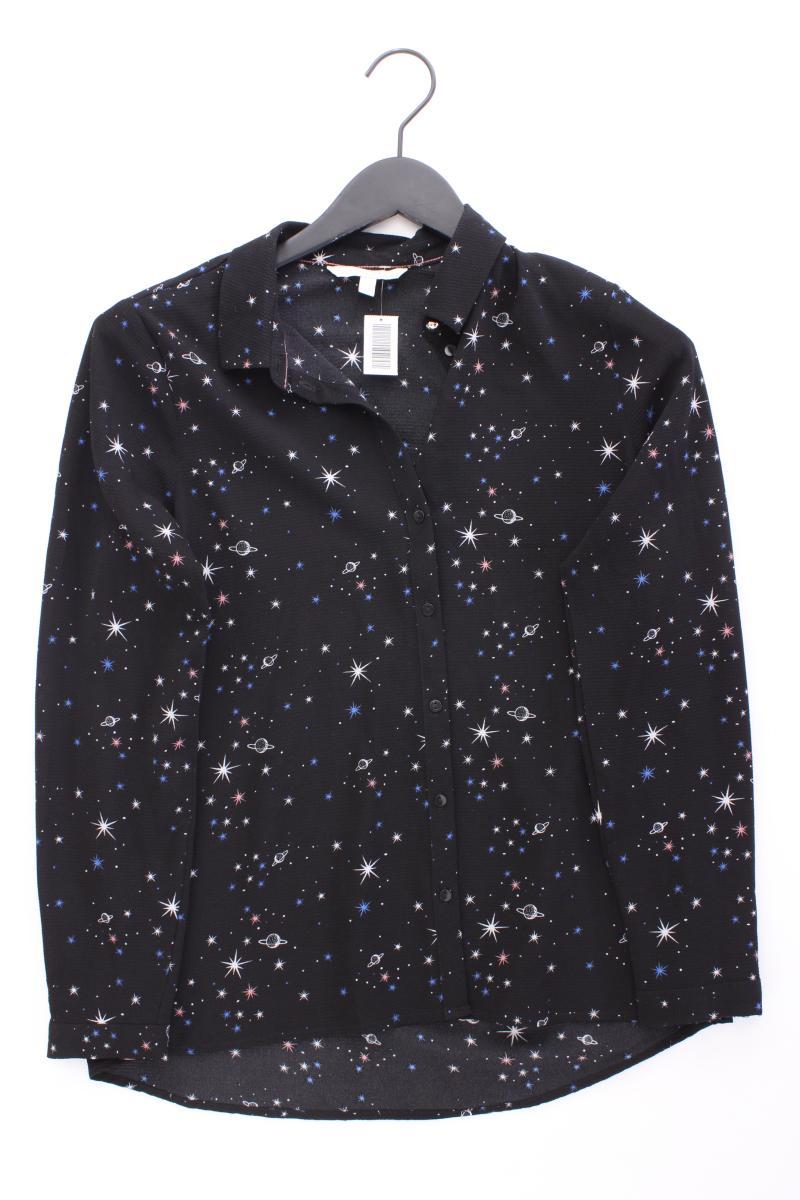 Tom Tailor (Denim) Langarmbluse mit Universumsprint Gr. XS schwarz aus Polyester