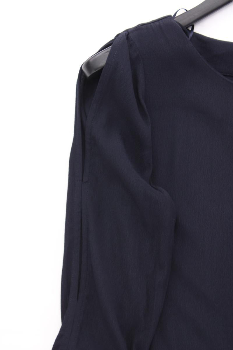 Zero Classic Bluse Gr. 34 neuwertig 3/4 Ärmel blau aus Viskose
