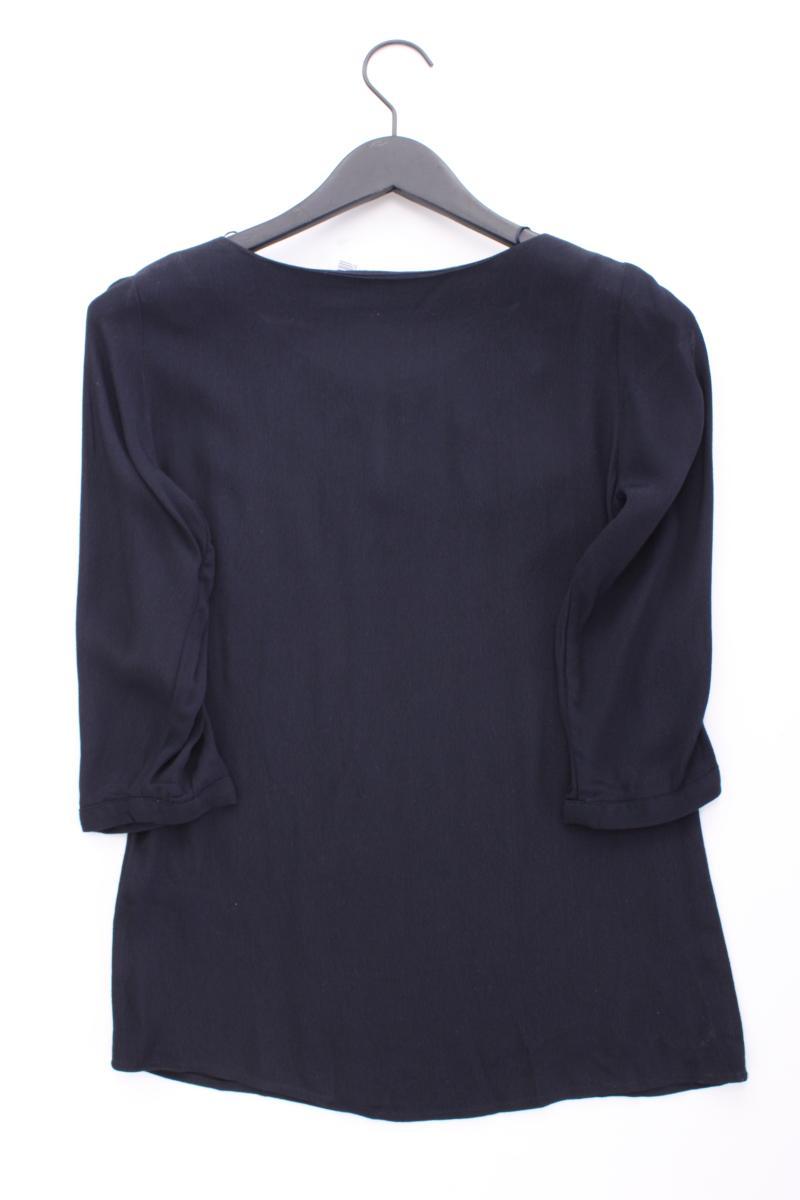 Zero Classic Bluse Gr. 34 neuwertig 3/4 Ärmel blau aus Viskose