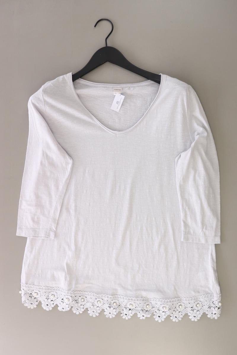 Heine Regular Shirt Gr. 44 3/4 Ärmel grau aus Baumwolle