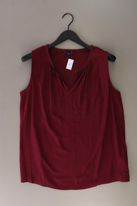 Tom Tailor Ärmellose Bluse Gr. XL rot aus Baumwolle