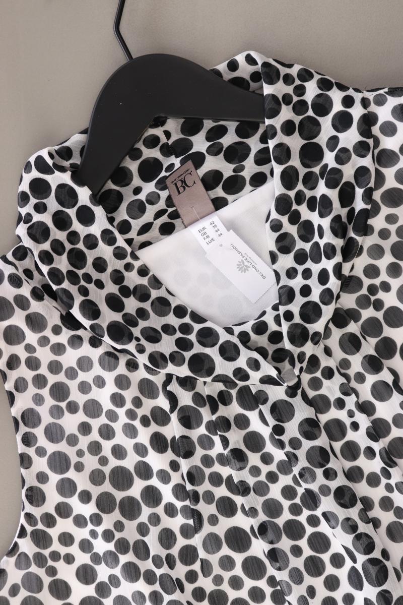Best Connections Ärmellose Bluse Gr. 42 gepunktet schwarz aus Polyester