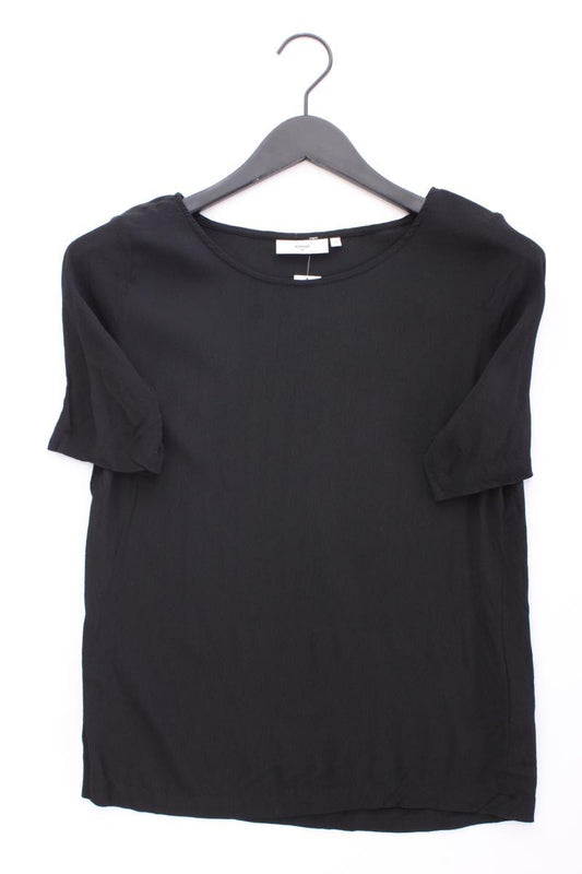 Minimum Kurzarmbluse Gr. 34 schwarz aus Viskose