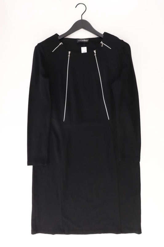 Doris Streich Langarmkleid Gr. 40 schwarz aus Modal