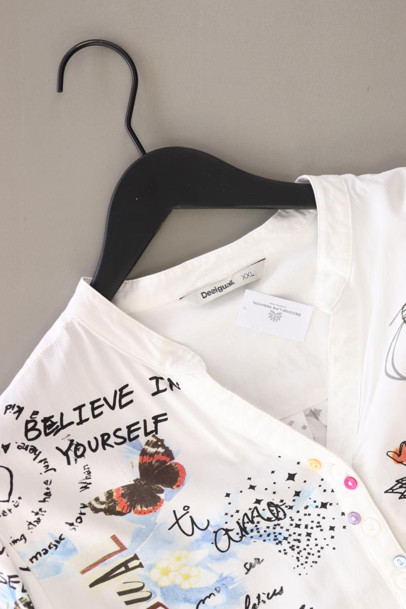 Desigual Langarmbluse Gr. XXL weiß aus Baumwolle