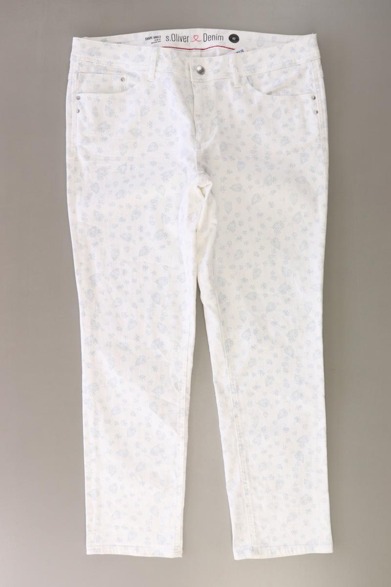 s.Oliver Straight Jeans Gr. 42 weiß aus Baumwolle