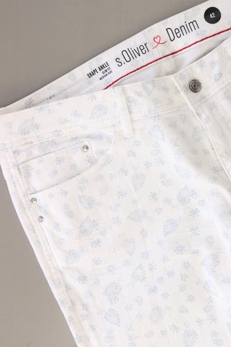 s.Oliver Straight Jeans Gr. 42 weiß aus Baumwolle