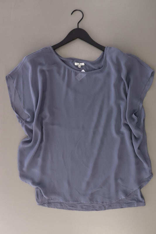 Tom Tailor Kurzarmbluse Gr. XL blau aus Viskose